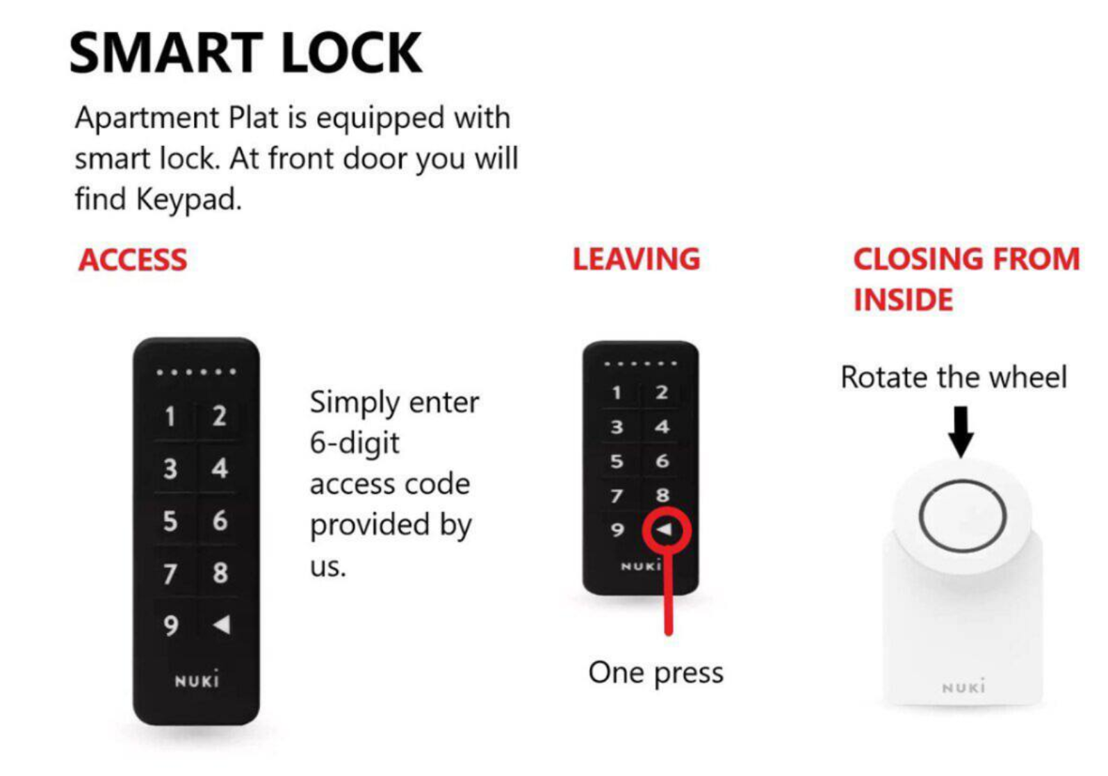 Smart Lock Instructions